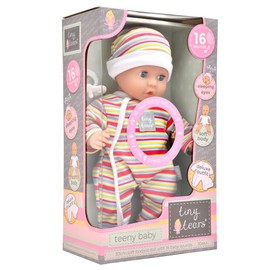 John Adams | Tiny Tears - Teeny Baby - 30cm soft bodied doll with 16 interactive sounds: One of the UK's best loved doll brands! | Nurturing Dolls | Ages 10m+