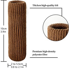 16 PCS Furniture Leg Socks High Elastic Non-Slip Chair Leg Protectors for Hardwood Floors Chair Leg Feet Socks Covers Furniture Caps (Brown)
