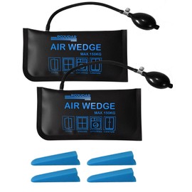 ROJUDAR 2Pack Air Wedge with 4 Plastic Wedges, Air Bags for Lifting Door Load-bearing 150Kg, Durable TPU Door Lifter for Door Window Cabinet Installation and Heavy Objects Tasks, Car Repair