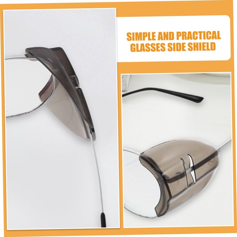 DOITOOL 4Pairs Flexible Side Shields for Glasses Heavy Duty Side