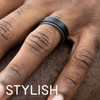 ROQ Silicone Rubber Wedding Ring for Men, Comfort Fit, Men's