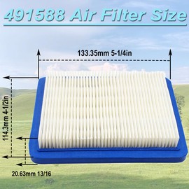 ZAMDOE 491588 Luftfilter 491588S 399959 für BS 625E 675EX 725EX 625-675 für Honda GCV135 GCV160 GX100 GC135 GC160 GCV190A für Craftsman 33644 für Toro 20332 für Pt15853 für Troy-Bilt