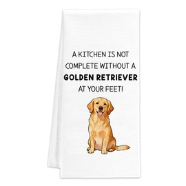 Golden Retriever Dog Mom Gifts for Mothers Day Funny Golden Retriever Decor Kitchen Towels Dish Towel 16×24 Inch Dog Lovers Accessories Hand Towels for Bathroom Kitchen Home Housewarming Gift Basket
