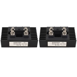 2Pcs Single Phase Bridge Rectifier 100A 1600V 4 Terminals Current Conversion Module Waterproof Black