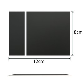 Longer Engraving Double Color Acrylic Sheet for Interior Signs, Badges. (8" x 12", 200 * 300 mm, 4 Pieces)-Black/White