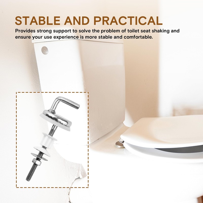 Vierone 2 Pcs Toilet Seat Hinges, Replacement Fittings, Easy &