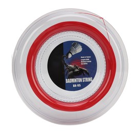 POWERTI Badminton Racquet String High Elasticity Wear Resistant Resin Fibre Replacement Line for Repair Red