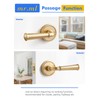 MRML Brushed Gold Passage Door Handle, Interior Hall Closet Light