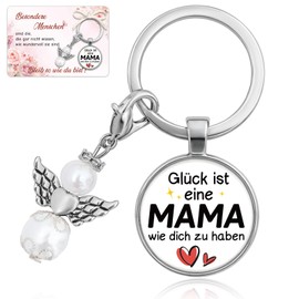 Happirra Mother's Day Gifts for Mum, Gifts for Best Mum Birthday, Guardian Angel Keyring Gift for Mother in Law, Gifts Mother's Day, Birthday Gift, Easter Gifts, mom gifts