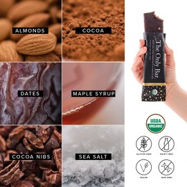 Truvani Plant Based Snack Bar | Chocolate Brownie Single Bar | 7g Protein | USDA Organic and Vegan | The Only Bar | Dairy, Soy, and Gluten Free | Individually Wrapped