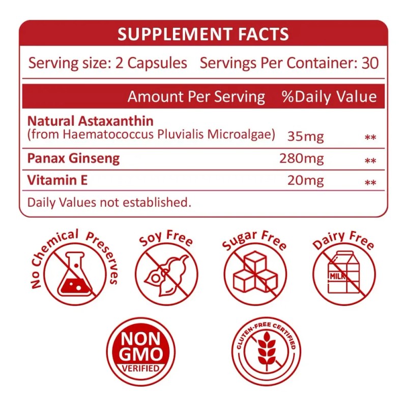 Astaxantina Liposomal 35 Mg 120 Cápsulas