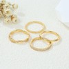 APIUWOXE Gold Stackable Rings for Women, Dainty 18K Gold Plated