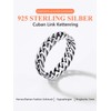 Silvora Women's Men's Chain Ring Curb Chain Fingering 925 Silver