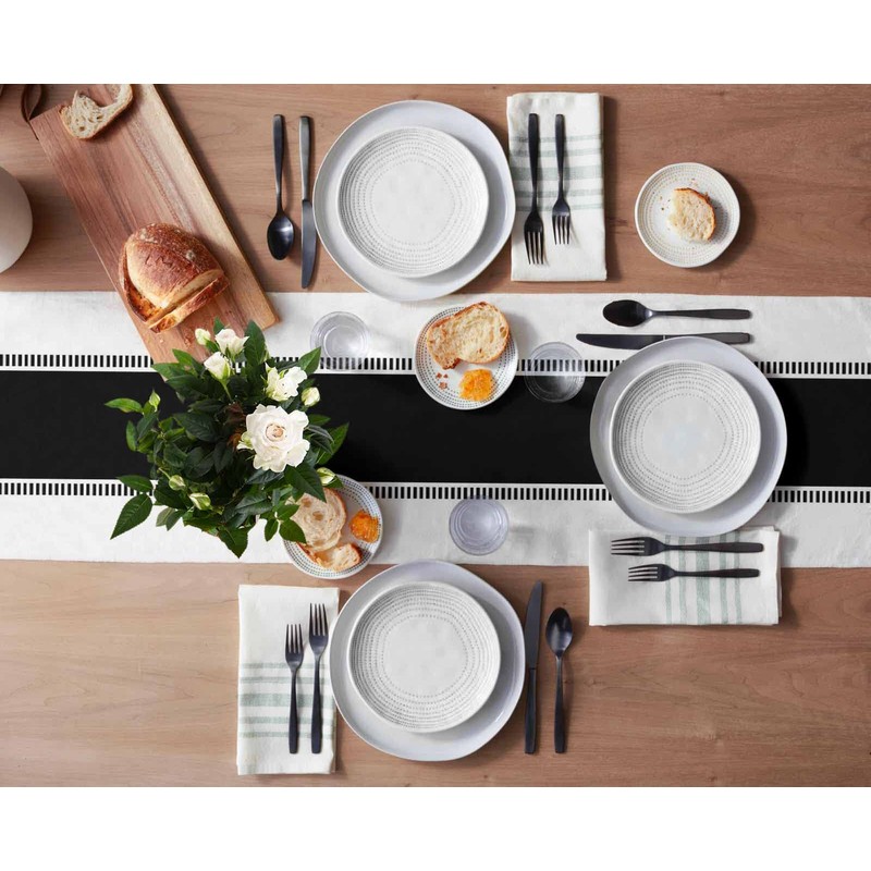 Futuregrace Black and White Stripes Table Runners, Farmhouse Table Runner