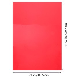 6 Pack Colored Lighting Gel Filter, Red Transparent Overlays Film Correction Light Gel Filter, Plastic Sheets for Photograph, Flash Light, Reading, 8.5 x 11 Inch