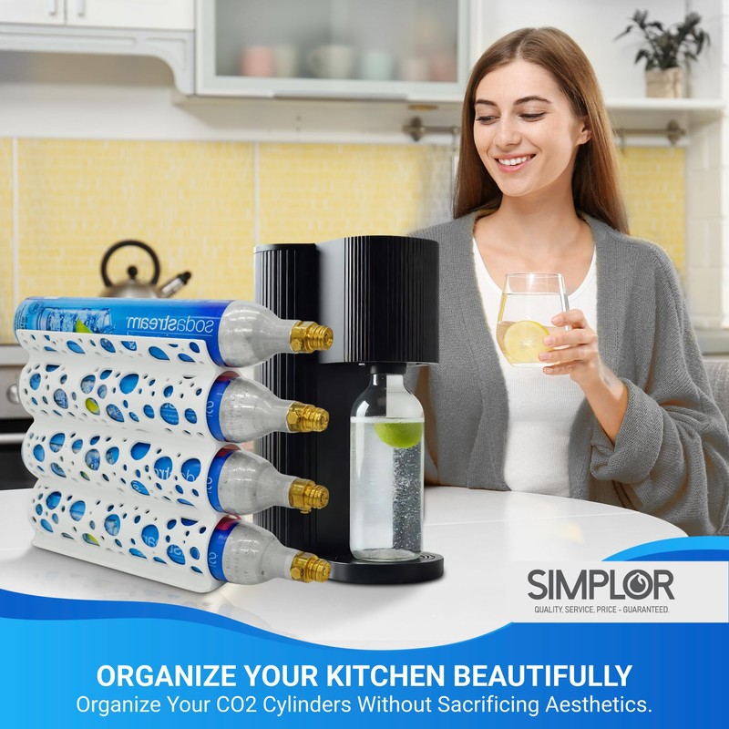 SIMPLOR CO2 Canister Cylinder Stand Rack Organizer Space Saver for