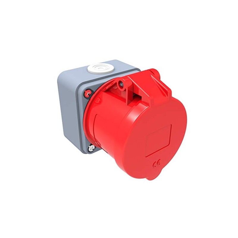 AW-Tools CEE Connection Socket Wall Socket 5-Pin 32A 380/415V IP44