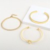 ALRNBY Gold Bracelet for Women Chunky Statement Cuff Bangle Wide