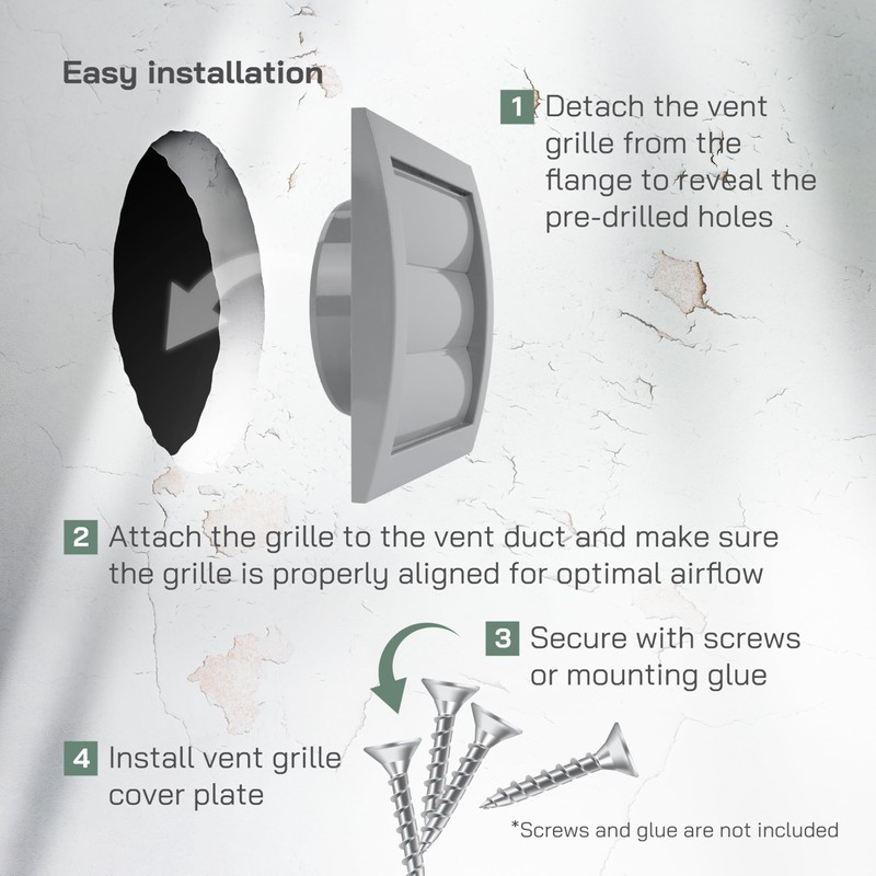 Vent Systems 100 mm (153 x 148) Grey Vent Cover