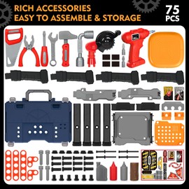 Ochido Boy Toys for 3 4 5 Years Old - Kids Tool Bench,Realistic Toy Tools,Multifunctional Transformable Toolbox,Pretend Play Kids Tool Set Gifts for Toddlers Boys