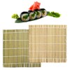 Sushi Mat, 2-Piece Natural Bamboo Roll Mat, Sushi Mat, Washable