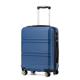 Kono 20" Carry on Luggage with Spinner Wheel TSA Lock, Lightweight PC+ABS Hardside Luggage Durable Small Carry on Suitcase Navy