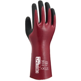 [Weed] DEXCUT Work Gloves, Cut Resistant, Level E, Oil-Resistant, Full Coat, M Size, Red