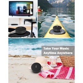 Inwa - Altavoces Bluetooth para bicicleta con modo de tarjeta TF, impermeable e inalámbrico, portátil, micrófono integrado para montar en bicicleta, ducha, senderismo, piscina, playa, golf (negro)