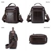 BAIGIO Men's Small Leather Shoulder Bag Messenger Briefcase Leather Crossbody