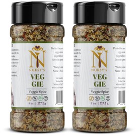 Nuksy's Gourmet Veggie Spice 8oz 2-PK Bundle | Creole Cuisine Vegan Friendly Seasoning, NO MSG, Sodium FREE, Gluten FREE | All-Purpose | Salads, Vegetables, Poultry, Seafood, Roasting, Grilling