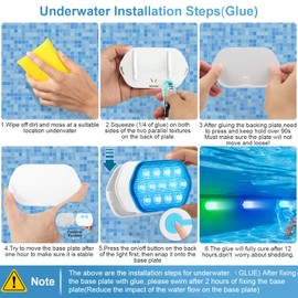 QOLNBY Pool Lights, Rechargeable Submersible LED Lights, Pool Lights for Inground Pool, IP68 Waterproof Lights 16 Color Chase Mode Underwater Light with Rechargeable Remote-8 Pack