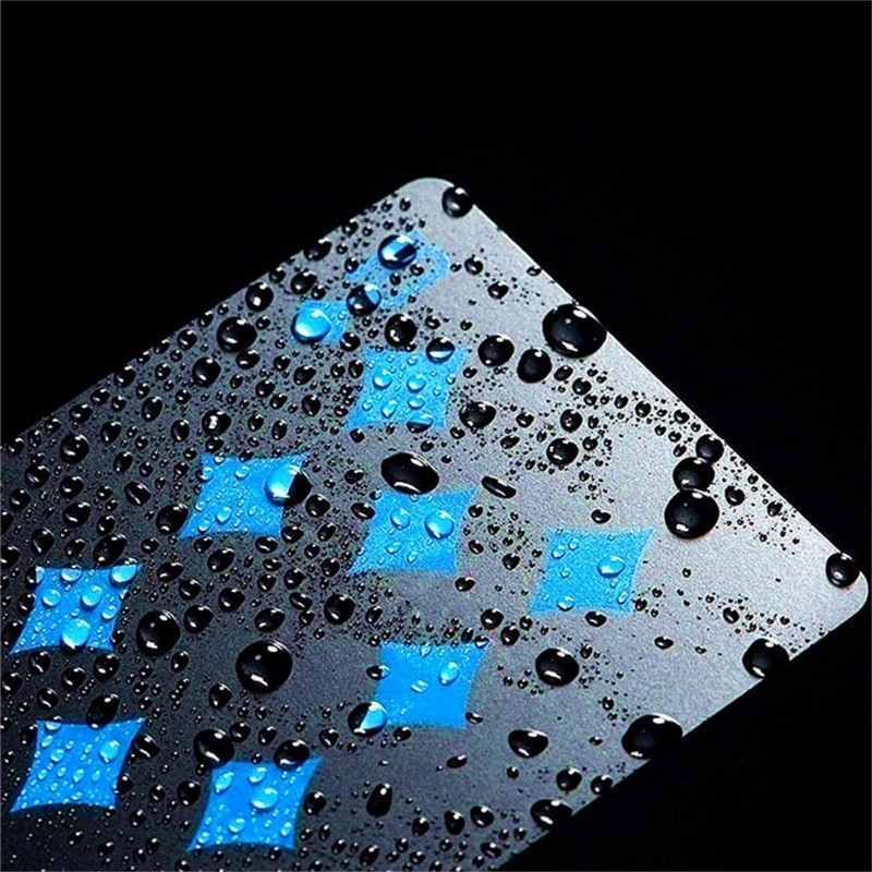 WANGCL 2 Set Waterproof Poker Cards, PVC Black and Blue