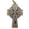 WJ Hirten Silver Tone Irish Celtic Trinity Knot Cross Pectoral