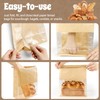 MTOPHLS 20 Pack Large Paper Bread Loaf Bags with Tin