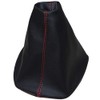 AERZETIX: Gear Stick Gaiter Faux Leather Black with Red Stitching