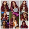 20 Inch 99j Burgundy 13x6 Body Wave Lace Front Wigs
