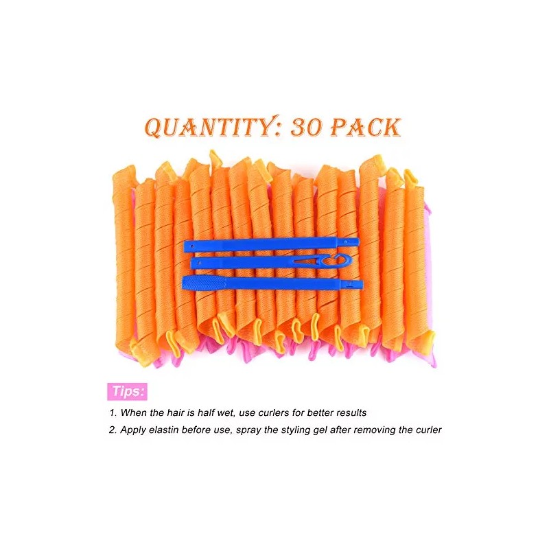 TUPARKA Paquete De 30 Rizadores De Pelo Mágicos Tuparka, Rizos