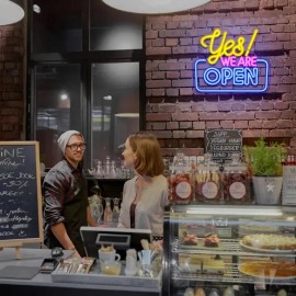 UponRay Dimmable Yes We are Open Neon Sign Led Neon Open Light USB Powered Neon Light