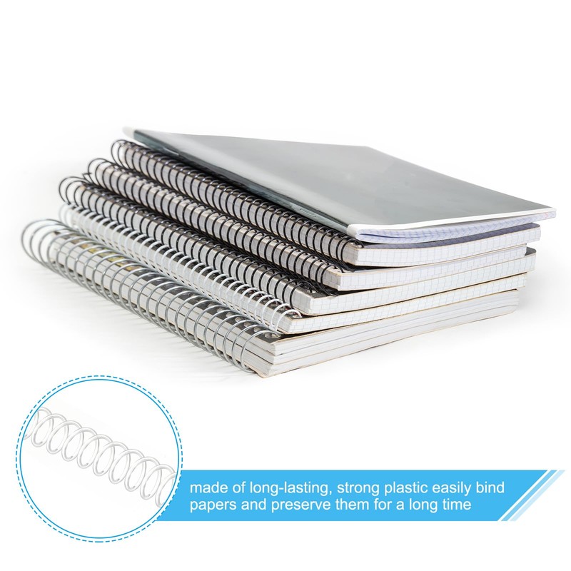 PATIKIL 14mm (9/16") Plastic Spiral Binding Coil, 20 Bindings, 115