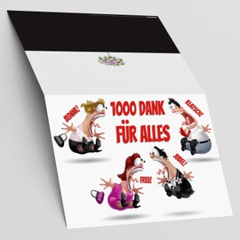 A4 XXL Thank You Card Colleagues with Envelope - Funny Folding Card Suitable for Any Occasion such as Birthday, Wedding, Anniversary, Thank You Card from BREITENWERK