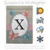 Breeze Decor X Initial Garden Flag Set Wall Hanger Monogram
