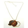 Brown Elephant Pendant Necklace with Magnifier Reading Lens