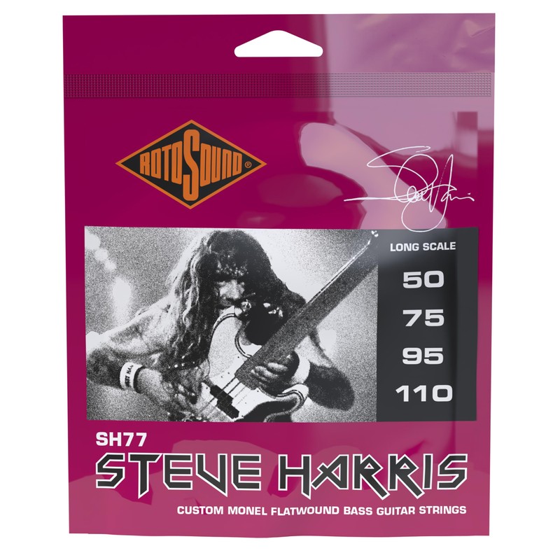 Rotosound SH77 Steve Harris Monel Flatwound Cuerdas para Bajo (50-110)