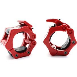 Barbell Clamps Collars Olympic Spinlock Dumbbell Clips Weight Lifting Bar Lock Quick Release Professional Barbell Buckle 1 Pair for Gym Exercise Fitness Body Building 50mm