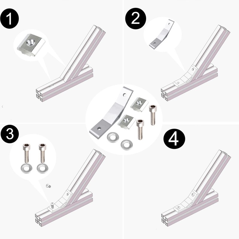 Aluminium Profile Connector 20 x 20 135 Degree Angle Connector
