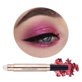 2 in 1 Rose Red Cream Eyeshadow Stick For Eye Makeup Shimmer Eyeshadow Pencil Eyeliner Palette Dark Light Matte Hypoallergenic Waterproof Long Lasting Eye Shadow Multi-Dimensional Eyes Look 06