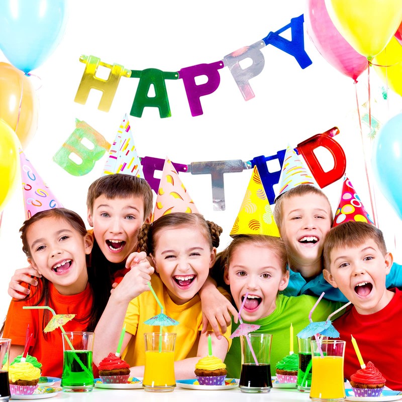 Sieral 300 Pcs Umbrella Parasol Drinking Straws Luau Party Decorations