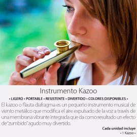 Mercader Digital  Mirliton Kazoo Instrumento Turuta Diafragma Metal 6 Colores