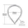VOJO G23 Titanium Teardrop Septum Ring Daith Piercing Earrings Jewelry