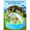 Hikiddy Foldable Kiddie Pool with Canopy: 47in Baby Pool and